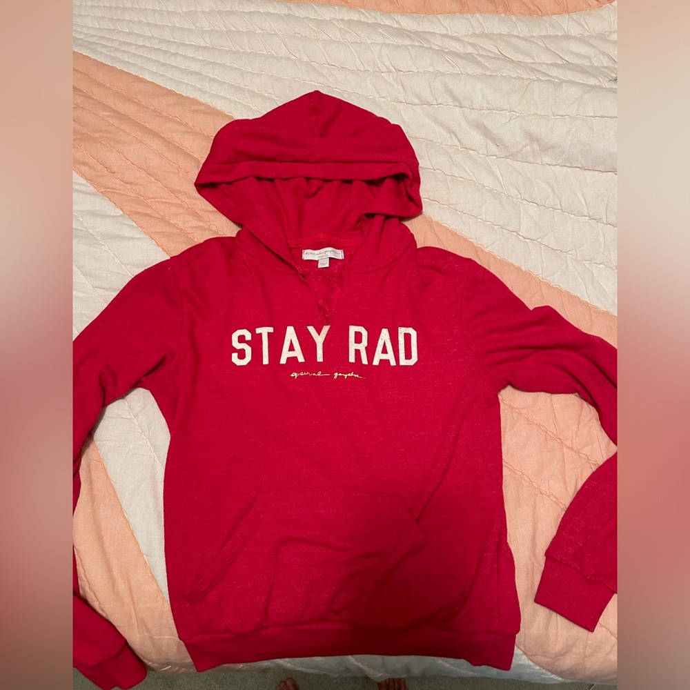 Spiritual Gangster Red Long Sleeve Hoodie Sweatshirt